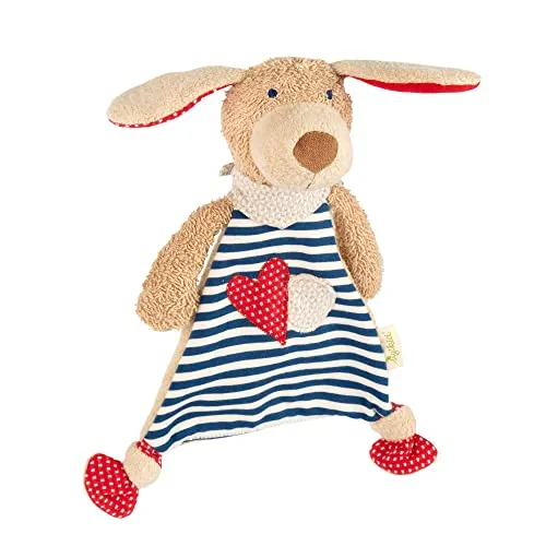 sigikid - Green Collection Schnuffeltuch Hund - Kuscheltiere - Freundlicher Schmusehund aus 100% natürlichen Materialien, ideal für Babys erste Greifversuche und als tröstender Begleiter im ersten Lebensjahr.