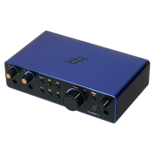 Focusrite Scarlett 2i2 Anniversary Edition - Limitierte Auflage des kompakten USB 2.0 Audio Interfaces mit 2 Mikrofonvorverstärkern und hochwertigem Dynamikbereich von 120 dB. Ideal für professionelle Aufnahmen, perfekt für Musiker und Produzenten.