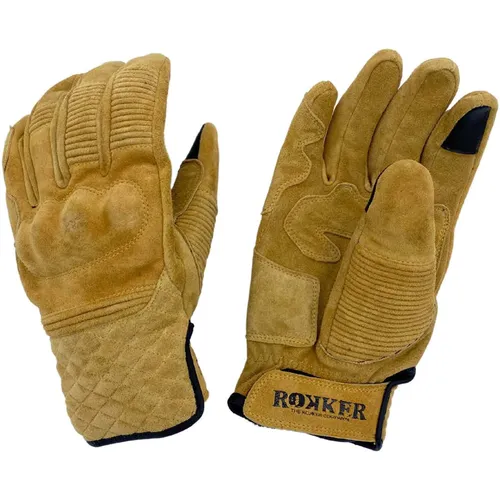 Rokker Tucson Rough Motorrad Handschuhe, beige, Größe M - Motorradhandschuhe mit EN-13594:2015 Zertifizierung, ausgestattet mit Knöchelprotektoren und verstärktem Material für maximalen Schutz und Komfort.