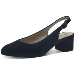 Tamaris COMFORT Lederslingpumps blau 38 EU - Moderne Pumps & High Heels aus hochwertigem Leder, mit bequemer Schnalle und spitzem Design für stilvolle Auftritte.