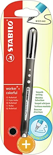 STABILO - Tintenroller - worker+ colorful - medium - Einzelstift - schwarz