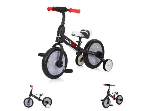 Chipolino Max Bike 2 in 1 Dreirad und Laufrad - Laufrad 2 in 1 für Kinder ab 3 Jahren, mit höhenverstellbarem Sitz und stabilen 10 Zoll Rädern für sicheres Fahren und Abenteuer.