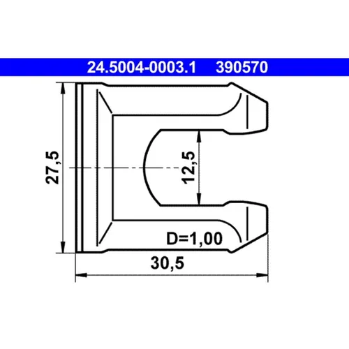 ATE Halter, Bremsschlauch 24.5004-0003.1