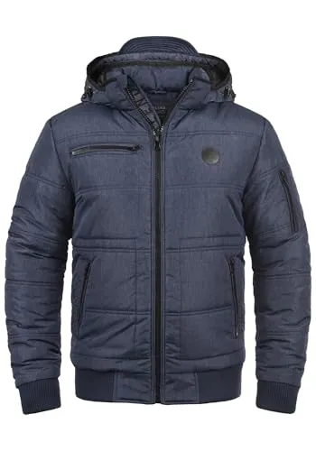 Blend Wintermantel BLEND BHBoris blau XXL (58) - Funktionsjacke in Navy mit abnehmbarer Kapuze, ideal für kalte Wintertage und modisch zugleich.