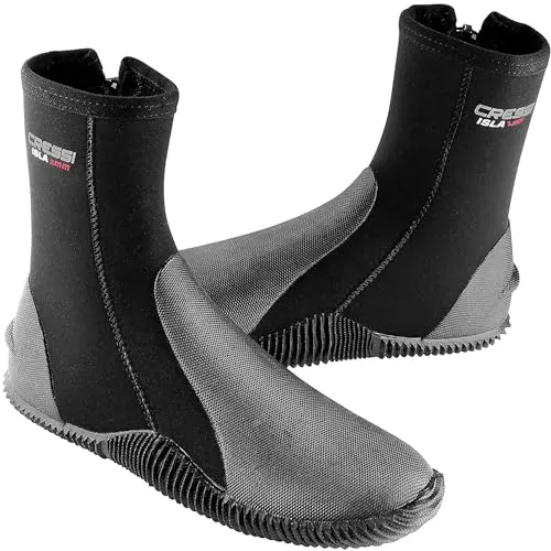 Cressi Isla Boots - Unisex Tauchschuhe aus Neopren mit Gummisohle