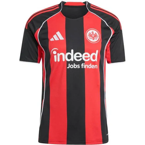 ADIDAS Herren Trikot Eintracht Frankfurt 25/26 Heim - Trikot für die Saison 25/26 mit klassischen roten und schwarzen Streifen, ausgestattet mit feuchtigkeitsregulierendem AEROREADY für optimalen Tragekomfort. Ideal für Fans und Spieler!