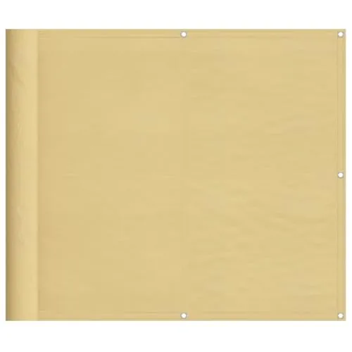 vidaXL Balkon-Sichtschutz Sandfarben 90x1000 cm - Schütze deine Privatsphäre mit diesem wasserfesten Balkon-Sichtschutz aus 100% Polyester-Oxford. Langlebig, UV-beständig und einfach zu montieren – ideal für Balkone, Terrassen und Gärten.