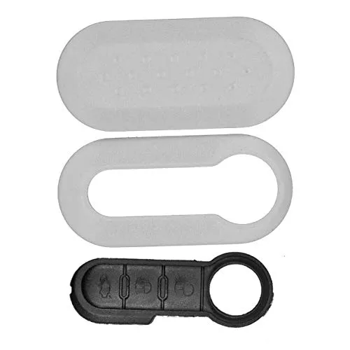 Auto Schlüssel Set Schale Cover Weiß + Tastenfeld für FIAT 500 Punto Doblo