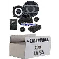 Audi A4 B5 Lautsprecherset - Crunch GTi5.2C 13cm - KFZ-Lautsprecherboxen, 2-Wege Komponentensystem mit hochwertiger Optik und glasklarem Klang, ideal für Audi A4 B5 und perfekten Sound auf Reisen.