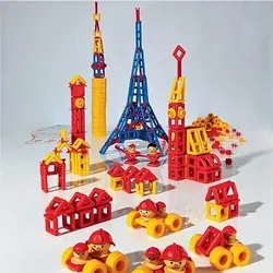 Plasticant Mobilo Konstruktions-Set 330 - 424tlg. Kreatives Bauen für Kids - Baukasten für Kinder ab 3 Jahren, fördert Kreativität und motorische Fähigkeiten mit 424 Teilen für endlose Bauideen.