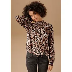 Langarmshirt ANISTON CASUAL für Damen, Gr. 46 - Modisches Shirt mit trendigem Animal-Print und lässigem Schnitt. Aus weichem Single Jersey für hohen Tragekomfort. Ideal für jeden Anlass!