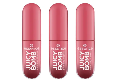 Essence Lipgloss JUICY BOMB PLUMING LIPGLOSS, 3-tlg., für ein unwiderstehlich glänzendes Finish