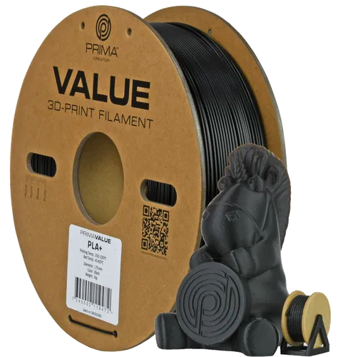 Prima Creator PrimaValue PLA+ 1.75 mm - Silber - 3D Filament aus hochwertigem PLA+, ideal für präzise Drucke und umweltfreundlich, mit 1000 g Gewicht für langanhaltenden Druckspaß.
