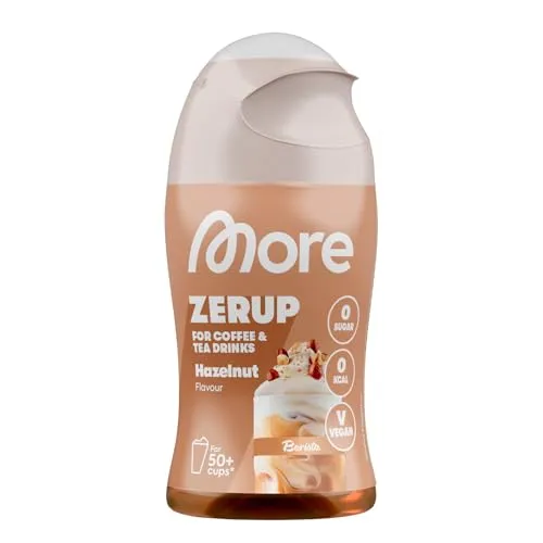 MORE Barista Zerup, Hazelnut, 65 ml, für Kaffee, Tee und Heißgetränke, vegan, zero Kalorien - made in Germany