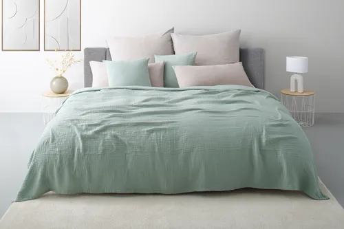 Tagesdecke OTTO HOME "Bailee", jade, B:140cm L:200cm - Die elegante Tagesdecke "Bailee" von OTTO home aus 100% Baumwolle bringt Stil in dein Zuhause. Ideal als Überwurf oder zum Einkuscheln, pflegeleicht und in attraktiven Farben erhältlich.