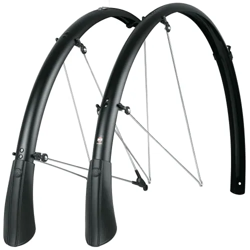 SKS GERMANY BLUEMELS MATT 28" Schutzblech-Set - Fahrradschutzbleche aus robuster Sandwich-Konstruktion mit ASR-Sicherheitssystem für optimalen Schutz vor Schmutz und Spritzwasser, ideal für jedes Wetter.