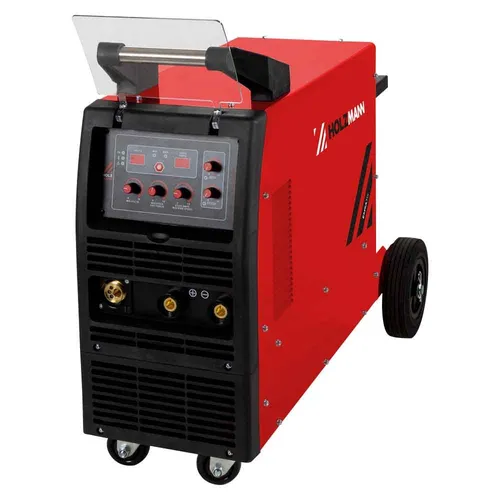 Holzmann MIG MMA INVERTER SCHWEISSANLAGE EMSA315 - Schweißgeräte: Vielseitige MIG/MMA Inverter-Anlage mit 10-315 A für präzises Schweißen, inklusive umfangreichem Zubehör für sofortigen Einsatz.