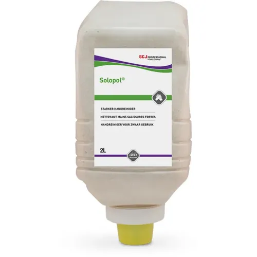 SC Johnson Solopol Handwaschpaste 2 L - Effektive Reinigung für starke Verschmutzungen - Handwaschpaste für sehr starke Verschmutzungen mit Bio-Reibemitteln und Naturöl. Ideal für die Entfernung von Ruß, Fetten und Ölen. Hautneutral, lösemittel- und seifenfrei.