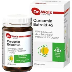 Curcumin Extrakt 45 Dr.Wolz - 90 Kapseln, pflanzliches Ergänzungsmittel für optimale Gesundheit und Wohlbefinden