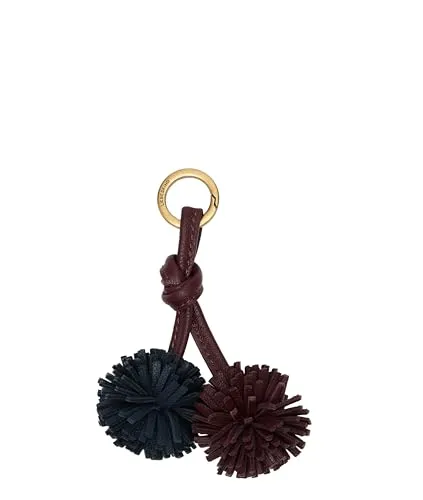 Liebeskind Berlin Pom Pom Schlüsselanhänger aus Leder - Stilvoller Schlüsselanhänger von LIEBESKIND BERLIN mit weichen Bommeln, ideal für den täglichen Gebrauch. Praktischer Karabinerhaken für einfache Befestigung. Maße: 8x13x5 cm, Farbe: Pomegranate.