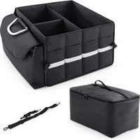 Relaxdays Kofferraum Organizer mit Kühlfach – Ordnung für jedes Auto - Der praktische Kofferraum Organizer sorgt für Übersicht und Stauraum im Auto. Mit entnehmbarer Kühltasche für Snacks und Getränke. Ideal für Einkäufe und Notfallausrüstung. Flexibel und sicher befestigbar!
