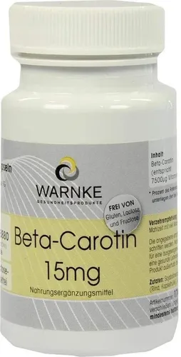 Beta Carotin Kapseln 15 mg - 100 St - Arzneimittel zur Unterstützung der Hautgesundheit, reich an Antioxidantien und ideal für einen gesunden Teint.