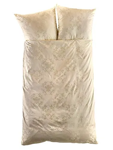 Curt Bauer Kissenbezug Josephine – Elegante Blumenranken - Kissenbezug aus hochwertigem Mako-Brokat Damast, 100% Baumwolle, mercerisiert und bügelleicht. Pflegeleicht bei 60°C waschbar, mit praktischem Reißverschluss. Perfekt für stilvolle Akzente in jedem Raum.