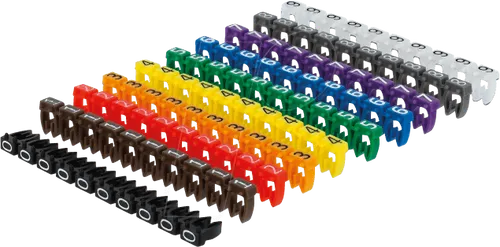 DELOCK 18304 - Kabelmarker Clips 0-9 farbig 100-teilig