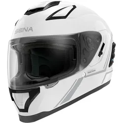 Sena Stryker Weiß Gr. XL 60 61 - smarter Integralhelm mit Sena Mesh und Bluetooth Intercom, erstklassige Harman Kardon Lautsprecher und Mikrofon, 18 Stunden Sprechzeit