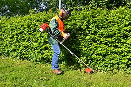 HECHT Benzin Freischneider Motorsense 2 PS – 43 cm Schnittkreis - Rasentrimmer & Motorsensen mit 2-Takt-Motor und hoher Schnittleistung. Ideal für gepflegte Rasenkanten, inklusive Doppel Faden Spule und Metallmesser für vielseitige Anwendungen.