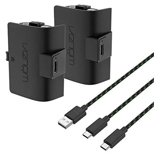 Venom 1100mAh Akku mit hoher Kapazität im Doppelpack - Schwarz (Xbox Series X & S / Xbox One)