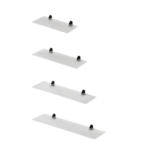 Euro Tische Glas Wandregal 30 cm – Modernes Duschregal mit 6 mm ESG-Sicherheitsglas - Elegantes Wandregal aus Klarglas mit abgeschrägten Kanten, ideal für Badezimmer und vielseitig einsetzbar. Stabilität von ca. 8 kg Tragkraft, einfache Montage und in verschiedenen Größen erhältlich.