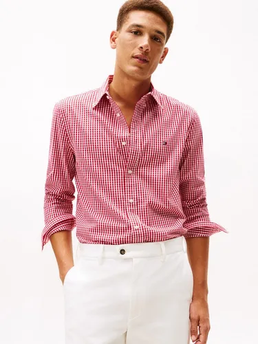Tommy Hilfiger Langarmhemd FLEX POPLIN BIG GINGHAM regular fit, Button-down-Kragen