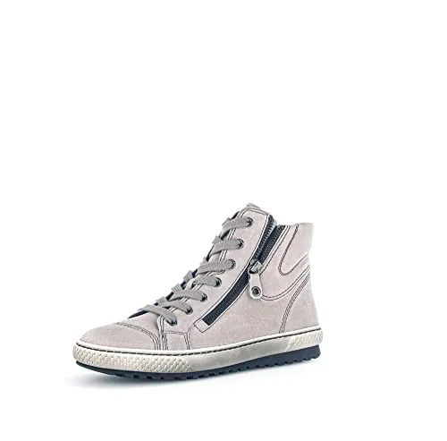 Gabor Damen Schnürstiefeletten Rock (Smoky) - Elegante Schnürstiefeletten aus hochwertigem Fettleder, warm gefüttert für optimalen Tragekomfort in der kalten Jahreszeit. Ideal für stilvolle Winteroutfits.