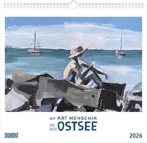 Mit Kat Menschik an der Ostsee 2026 - Kunstkalender - Spiralbindung - Format 38 x 35,5 cm