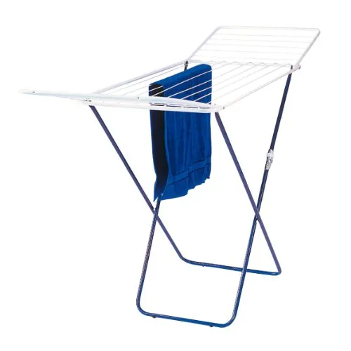 Axentia 251555 Flügelwäschetrockner - Stabiler Wäscheständer aus pulverbeschichtetem Stahlrohr mit 18 m Trockenlänge, ideal für Balkon und Garten, platzsparend zusammenklappbar.