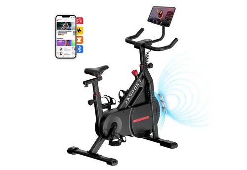 JASPORT C3 - Smart Indoor Speedbike mit Magnetwiderstand, leises Heimtrainer für effektives Kardio-Training und individuelle App-Kurse