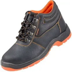 Sicherheitsstiefel S3 mit Stahlkappe (101S3-OR) Gr. 45 - Arbeits- & Schutzkleidung mit robustem Büffelleder, antistatischen Eigenschaften und optimalem Schutz durch 200 Joule Zehenschutz. Ideal für Bau- und Renovierungsarbeiten.