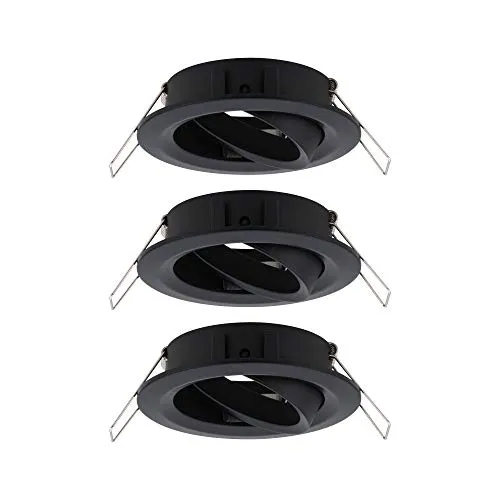 Paulmann Einbauleuchte Choose Basisset rund 84mm dimmbar - Lampen mit schwenkbaren Einbauringen in Schwarz matt, kompatibel mit der Choose-Serie. Ideal für individuelle Lichtgestaltungen ohne Trafo.
