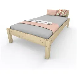 TUGA-Holztech Massivholzbett "metallarm" Fichte 120 x 200 cm - Stilvolles Massivholzbett mit metallarm, ideal für individuelle Schlafbedürfnisse. Hergestellt in Deutschland, bietet es hohe Stabilität und eine natürliche Optik ohne Schadstoffe.