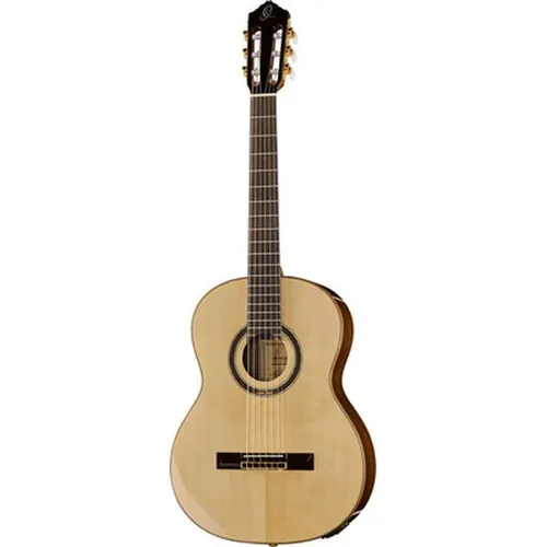 Ortega Performer RE158RWSN - Elegante Konzertgitarre mit massiven Decken aus europäischer Fichte und kanadischer Zeder für vielseitige Klangnuancen. Ideal für Musiker, die besonderen Wert auf Klangqualität und Ästhetik legen.