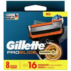 Gillette Fusion5 ProGlide Power Ersatzklingen 8 Stück – EverGlide für präzise Rasur - Nassrasierer: Hochwertige Rasierklingen mit EverGlide-Technologie für eine sanfte und präzise Rasur ohne Hautirritationen.