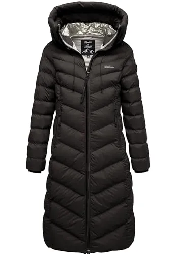 REPUBLIX Damen Gefütterte Winterjacke RJ-8025 mit großer Kapuze Schwarz XL - Stylische gefütterte Winterjacke für Damen – ideal für kalte Tage. Mit großer, verstellbarer Kapuze und robustem, pflegeleichtem Material für höchsten Tragekomfort. Perfekt für vielseitige Outfits und den täglichen Einsatz.