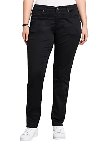 Sheego Damen Große Größen Hose in schmaler Form Basicmode sportlich -