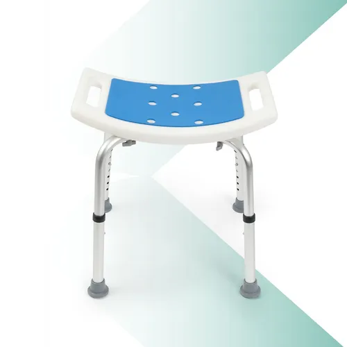 KARAT Duschhocker - Höhenverstellbarer Badhocker für sicheres Duschen - Behinderten-Bedarf: Der rutschfeste Duschhocker ist höhenverstellbar von 38 bis 53 cm und bietet sicheren Halt mit einer Belastbarkeit von bis zu 136 kg.