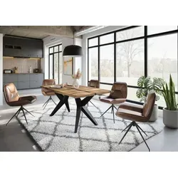 Baumtisch Mango 160x90x76 cm - Natur lackiert mit schwarzem Epoxid - Einzigartiger Esszimmertisch aus massivem Mangoholz mit beeindruckender Baumkante. Das elegante anthrazit matte Metallgestell sorgt für Stabilität und modernem Flair. Entdecken Sie auch weitere stilvolle EPOXY-Tische!