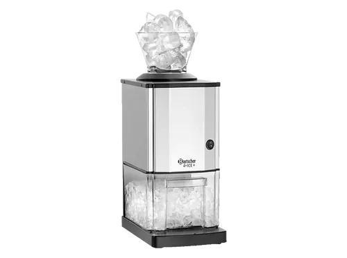 Bartscher 4ICE+ Eiscrusher 135023 - Eiscrusher für 1,75 kg Eis mit max. Produktion von 15 kg/Stunde, ideal für Gastronomie und Partys, sicher dank 2 Sicherheitsschaltern, herausnehmbarer Auffangbehälter.