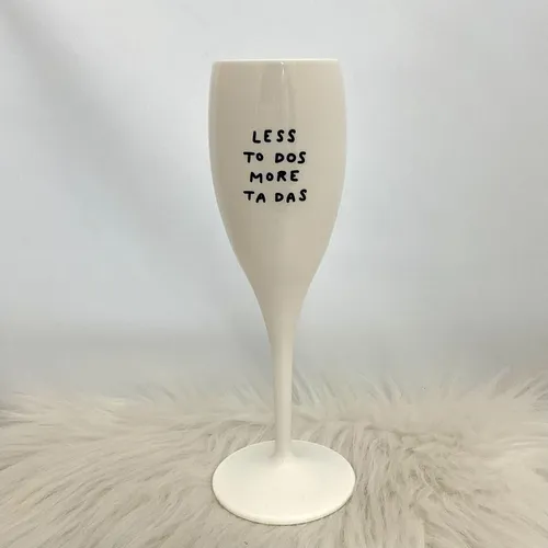 KOZIOL bruchfestes Sektglas Kunststoff "Less to Dos more Ta Das" 6295525 CHEERS