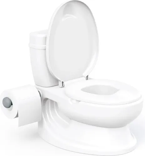 Dolu Bildungstöpfchen – weiß waschbare Trainings-Toilette für Kleinkinder - WC-Sitze & Toilettentrainer, waschbar und ideal für die sanfte Einführung in die Toilette für Kleinkinder.