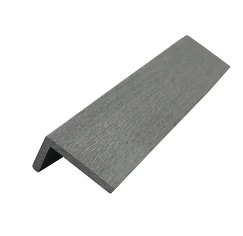 WPC Profi Terrassendielen MUSTER L-Abschlussleiste 15 cm steingrau 60x40 mm, (Abschlussleiste, Musterstück 15 cm)